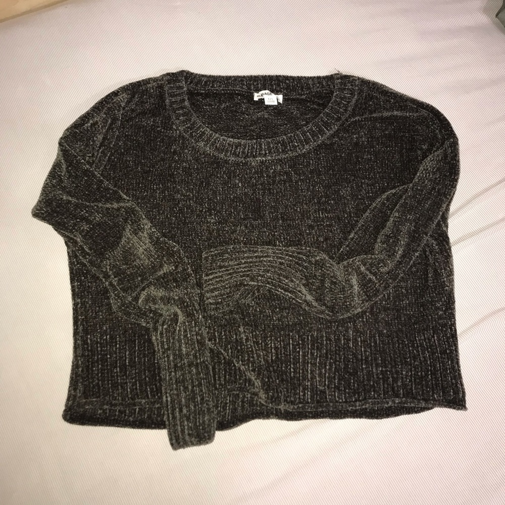Garage Cropped Chenille Sweater